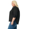 thumbnail image 2 of Gloria Vanderbilt Swan Series Women's Plus Amanda Shirt with Embellished Collar, Sizes 0X-4X, 2 of 5