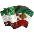 thumbnail image 3 of D'Luca Primo Button Accordion 31 Keys 12 Bass on FBE Key with Case and Straps, Red, White, Green, 3 of 6