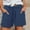Dark Blue, variant on Women's Casual Shorts Straight Leg High Waist Sports Fashion Loose Fit Summer Bottoms
