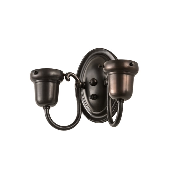 Meyda Tiffany 188441 Transitional Two Light Wall Sconce Hardware from Josephine collection in Bronze/Dark finish, 4.00 inches