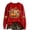 Red, variant on Gunia Plus Size Pumpkin Womens Halloween Sweatshirts Hoodless Sweatshirt Casual Wear Round Neck Long Sleeve Pullover Cozy Stylish Tops Fall Fashion Clothes Red S-3Xl