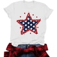 thumbnail image 6 of American Flag Shirts for Women 4th of July T-Shirt USA Print Patriotic Shirt Stars and Stripes Tees, 6 of 6