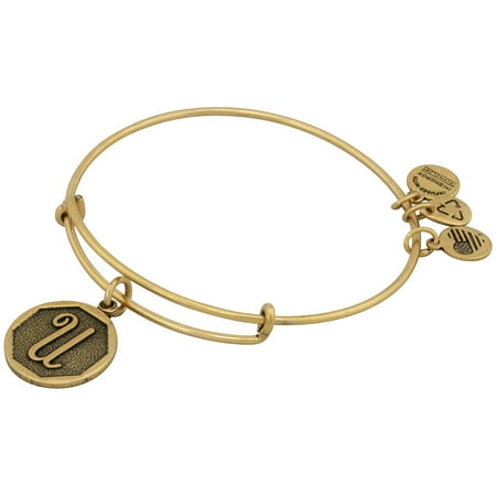 UPC 886787073716 product image for Rafaelian Gold Finish Initial U Expandable Wire Bangle A13EB14UG | upcitemdb.com