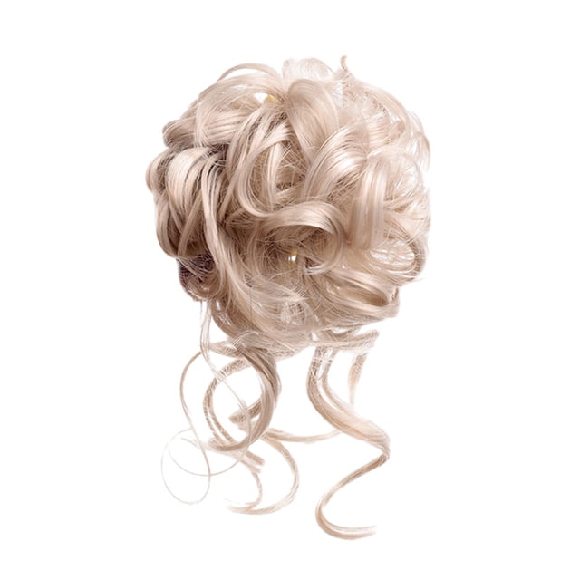 Soidarity Moño de pelo con garra rizada y desordenada de fibra, fácil de usar para cualquier ocasión, pieza de pelo con moño desordenado con Cuidado del cabello como se muestra 3