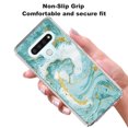 thumbnail image 2 of LG V60 ThinQ Case, KAESAR Hybrid Bling Glitter Sparkle Laser Green Marble Graphic Fashion Cute Colorful Skin Cover Shockproof Case for LG V60 ThinQ, 2 of 5