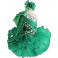 thumbnail image 3 of Jenniferwu G068E Infant Toddler Baby Newborn Little Girl's Pageant Party Birthday Dress Green 6-12Months, 3 of 6