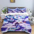 thumbnail image 3 of Juego de cama de tres piezas con estampado de dibujos animados de Disney Stitch, con funda de almohada, para niños o adultos, tamaño King, Queen, Full y Twin, 3 of 5