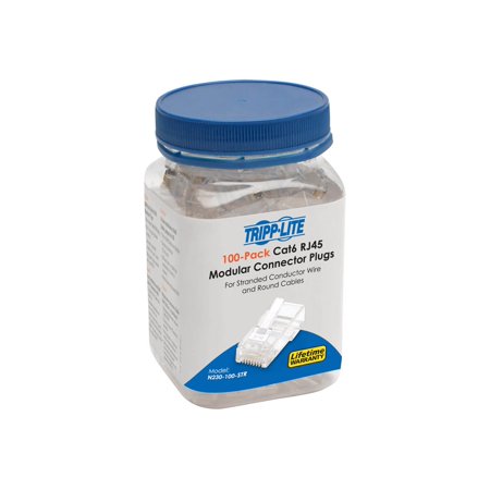 Tripp Lite Cat6 RJ45 Modular Plug for Round Stranded UTP Conductor 4-Pair 100pk price history on PriceWatchPro