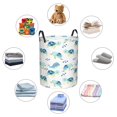 thumbnail image 4 of Sikiie Sea Turtle Print Round Dirty Clothes Basket, Waterproof Standing Foldable Storage Basket, for Laundry Room, Bedroom, Bathroom Storage-Medium, 4 of 6
