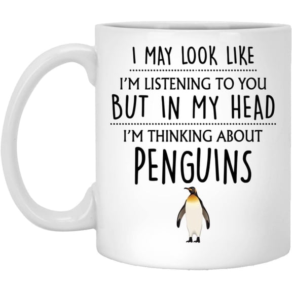 Penguin Gift, Penguin Mug, Penguin Lover Gift, Funny Penguin Gifts For Mum, Women, Her, Girls, Gifts For Penguin Lovers, Crazy Penguin Lady 11oz (MUG-HIJFDUMFIK-11oz)