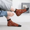 thumbnail image 2 of Fuzoiu Autumn Warm Tone Maple Leaf Print Adult Socks, Crew Moisture-wicking Socks, Unisex Cushion Crew Socks,Casual Sports Ankle Socks, 2 of 7