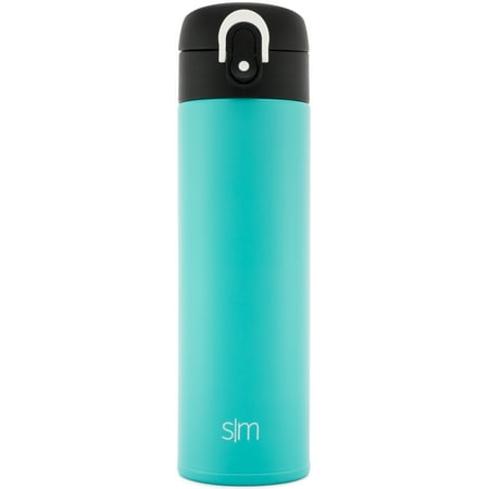 Simple Modern Vacuum Insulated 16oz Kona Travel Mug - Stainless Steel Tea Coffee Cup - Powder Coated Hot Cold Thermos - Canteen Water Bottle - Caribbean