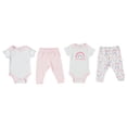 thumbnail image 2 of Baby Gear Baby Girl 4 PC Jogger Set, Sizes Newborn-9 Months, 2 of 4