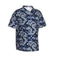 thumbnail image 2 of Daiia Dragon Hawaiian Shirt for Men Gentle Cotton Regular Short Sleeve Casual-Small, 2 of 9