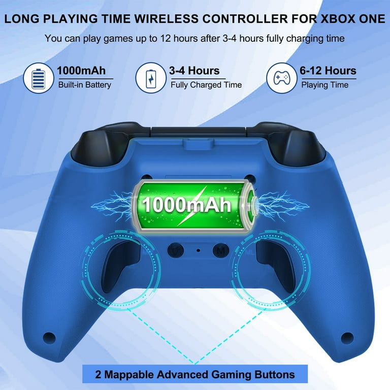 AstraJoy Wireless Controller for Xbox, Compatible with Xbox Series X/S/One/PC,  With Hall Effect Joysticks, 2.4GHz Wireless Adapter Gamepad with RGB Light,  Dual Vibration, TURBO, Blue