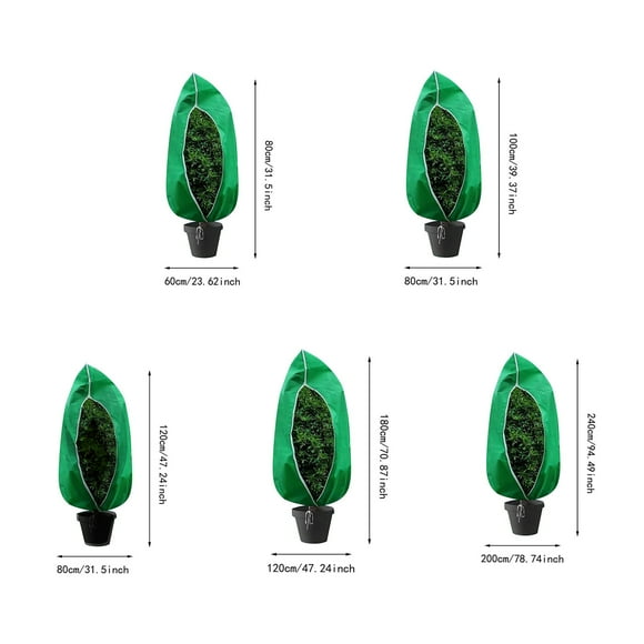 JJKBVCLO Covers Frost Covers With Zipper Drawstring Cover Bags For Outdoor Winter Frost Cold Weather Shrubs Trees Jacket Covers