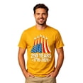 thumbnail image 4 of America 250 Shirt Mens Short Sleeve Crewneck Independence Day Print T-Shirts Summer Casual Stylish Yellow XL, 4 of 4