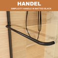 thumbnail image 6 of 60" W x 70" H Shower Doors, Traditional Sliding Shower Doors Tempered Glass Bypass Shower Enclosure with Single Handle, Clear Glass Bathroom Doors in Matte Black Finish, 6 of 7
