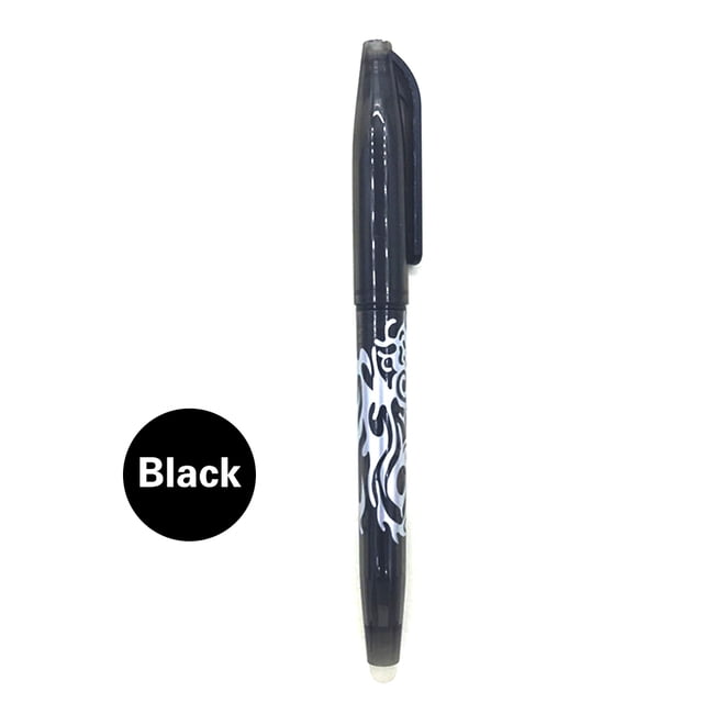 Amdohai 0.5mm Erasable Bullet Neutral Pen School Office Erasable Gel Ink Pen Black
