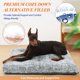 thumbnail image 3 of Cama para perros KISYYO Fijable Deluxe Acogedora para perros grandes de 90 x 60 x 8 cm, color gris, 3 of 6