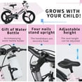 thumbnail image 3 of iRerts Kids Bike, 16 Inch Kids Bicycle for Boys Girls Ages 3-7, Toddlers Bike with Water Bottle Holder, Training Wheels with Night Glow, Adjustable Seat, Pink, 3 of 8