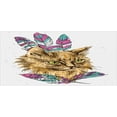 thumbnail image 4 of Cat Piggy Bank, Hand Drawn Boho Style Cat Image Ink Sketch Animal with Colorful Feathers Illustration, Ceramic Coin Bank Money Box for Cash Saving, 3.6" X 3.2", Multicolor, by Ambesonne, 4 of 4
