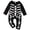 Black, variant on Children Spring And Autumn Jumpsuit For Boys And Girls Bone Long Sleeved Children Clothing Halloween Children Clothing