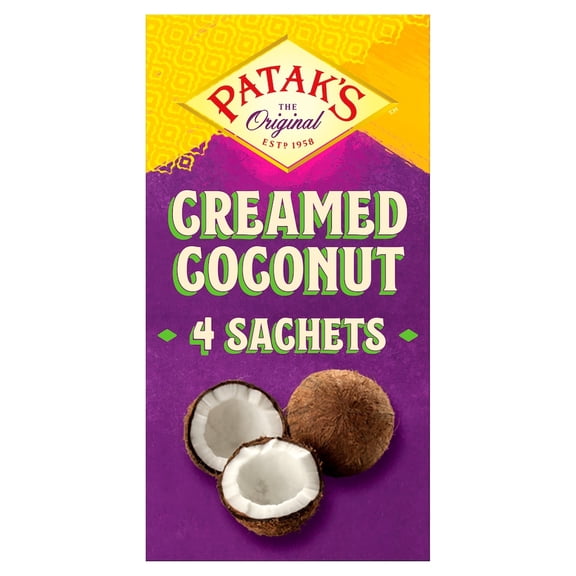 Patak's Creamed Coconut Sachets 4 x 50g - Pack of 2