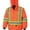 Hi-vis Orange, variant on Pioneer High Visibility 7-in-1 Winter Bomber Jacket for Men - 100% Waterproof Safety Rainwear for Work - ANSI Class 3 Yellow