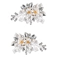 thumbnail image 4 of KAKOWELY 1 par de elegantes hebillas para zapatos de novia, clips desmontables para zapatos, hebillas con flores de perla., 4 of 5