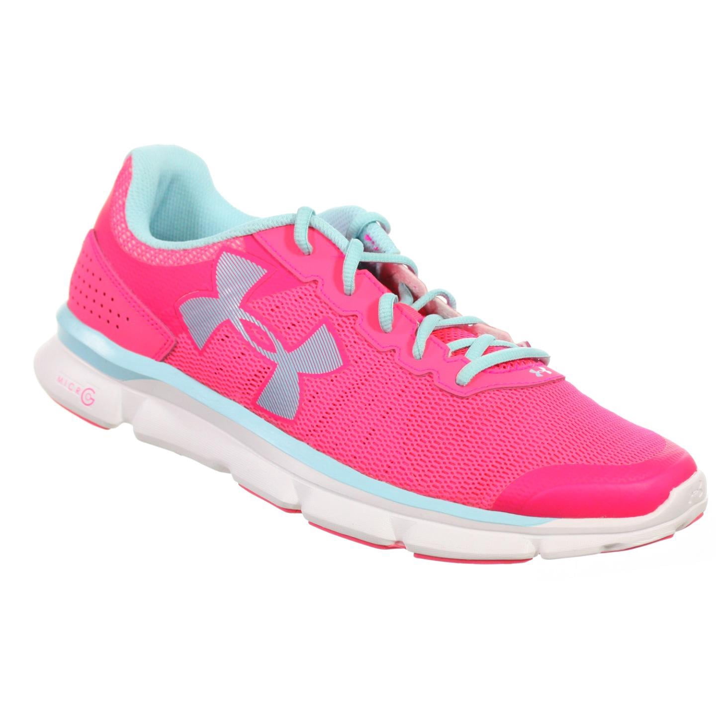 pink and blue under armour shoes