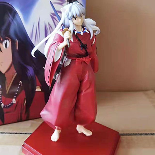Warring States Yujia Grass Dientes Naturales Inuyasha Pelo Blanco Negro Capítulo Final Figura En Caja △
