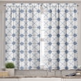 thumbnail image 2 of Ambesonne Vintage Valance & Curtain, Portuguese Mosaic Tiles, 55"x24", White Brown and Blue, 2 of 7