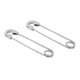 thumbnail image 2 of Pendientes de mujer con imperdible de acero inoxidable. Plata, 2 of 6