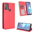 thumbnail image 2 of Compatible with Motorola Moto G50 4G Case Magnetic Closure Vintage Pattern PU Leather Wallet Cover with Card Slots-Red, 2 of 5