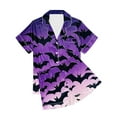 thumbnail image 6 of Feancey Halloween Pj Sets Women Vintage Spider Web Print Sleepwear Short Sleeve Button Down Pajama and Shorts Matching Lounge Set Multicolor XXL, 6 of 6
