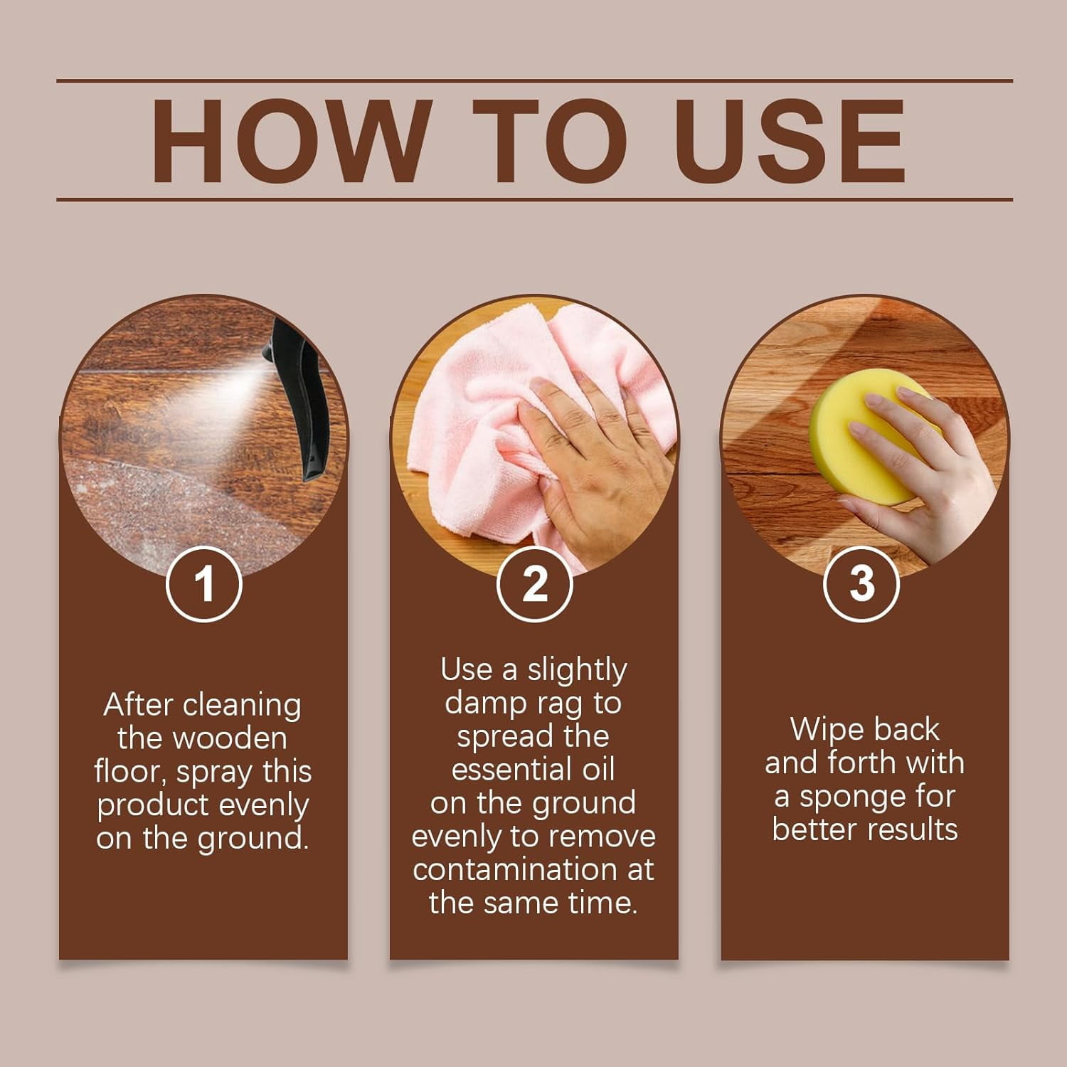 Natural  Wood Floor Maintenance Renewal Spray,  furniture polish, Wood Floor Restorer Fills Scratches, Shines and Protects Flooring, Quick Shine Restorer