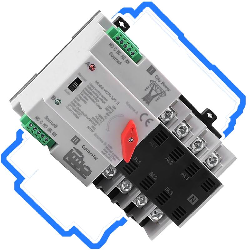 ROZYARD 100A 4Pole Double Power Automatic Transfer Switches Upgrades for Home Generator