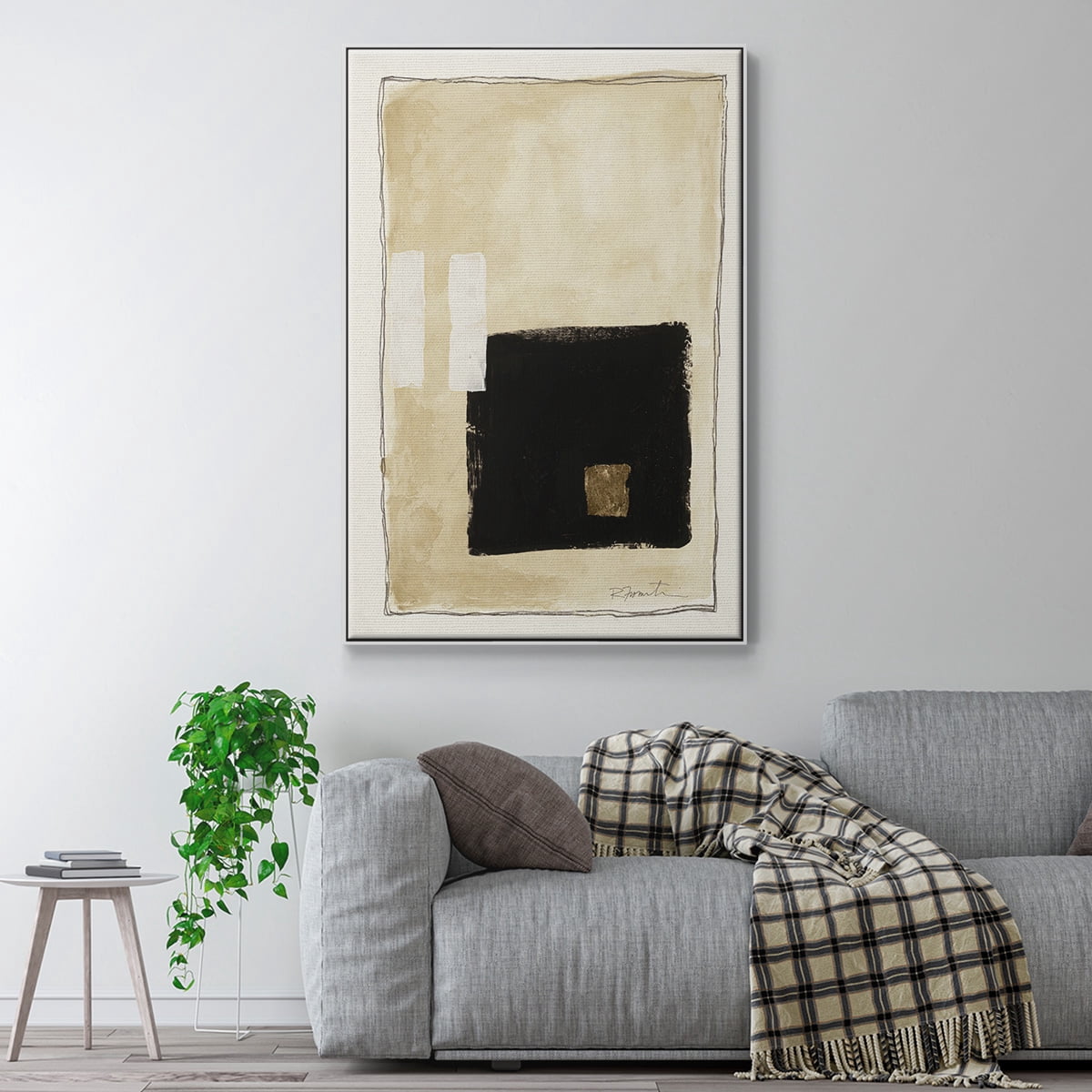 Inner Musing I Framed Premium Gallery Wrapped Canvas - Ready to Hang - 17 x 25 - White Floating Frame