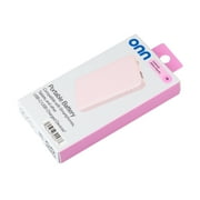 onn 5000mAh Portable Power Bank with USB-C and USB-A ports, Compact Size, LED Indicator Lights, Pink - Compatible with iPhone, iPad, AirPods, Samsung Galaxy, Note, Pixel & More