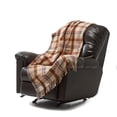 thumbnail image 3 of Sierra Collection Tartan Plaid Design Turkish Throw Blanket , Caramel, 3 of 3