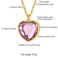 thumbnail image 4 of FindChic Heart Shaped Urn Necklaces for Ashes, Women Waterproof Stainless Steel Cremation Necklace October Birthstone Necklace Birthday Mothers Day Jewelry Gifts Her Mom Wife, Gold Plating, 4 of 8