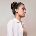 thumbnail image 3 of Diademas anchas de tela, diseño simple Bandas para la cabeza de estilo clásico, Diademas negras antideslizantes de moda de 1.18 pulgadas para mujeres y niñas, 3 of 7