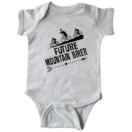 

Inktastic Mountain Biking Funny Future Biker Gift Baby Boy or Baby Girl Bodysuit
