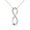 White, variant on 0.10 Ct FG/VVS1 Round Diamond Infinity Pendant Necklace In 10K Solid White / Yellow Gold With Box Chain