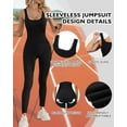 thumbnail image 4 of Jumpsuit for Women Workout Seamless Jumpsuits Yoga Ribbed One Piece Tank Tops Rompers Sleeveless Exercise Jumpsuits, 4 of 6