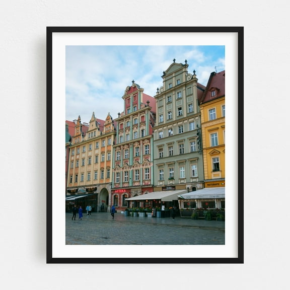 Market Square, Wrocław - Wrocław Dolnośląskie Poland Photography Black Framed Wall Art Print 16 x 20 inches