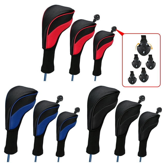 3Pcs/Set Golf Club Head Covers Set,Headcovers Men Interchangeable