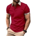 thumbnail image 4 of Mens Shirts Men's Multi-Color Sport Casual Collared Short Sleeve T-Shirt Breathable Summer Top for Daily Wear Gym and Outdoor Activities Men's Clothing Khaki 2XL, 4 of 4