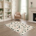 thumbnail image 2 of ODIKA 4'x6' Ultra-Soft Area Rug, Geometric Speckle Fragment Neutral Tone Graphic Entryway Hallway None Washable, Bare feet friendly, Silk-Touch for Bedroom Home office, 2 of 7
